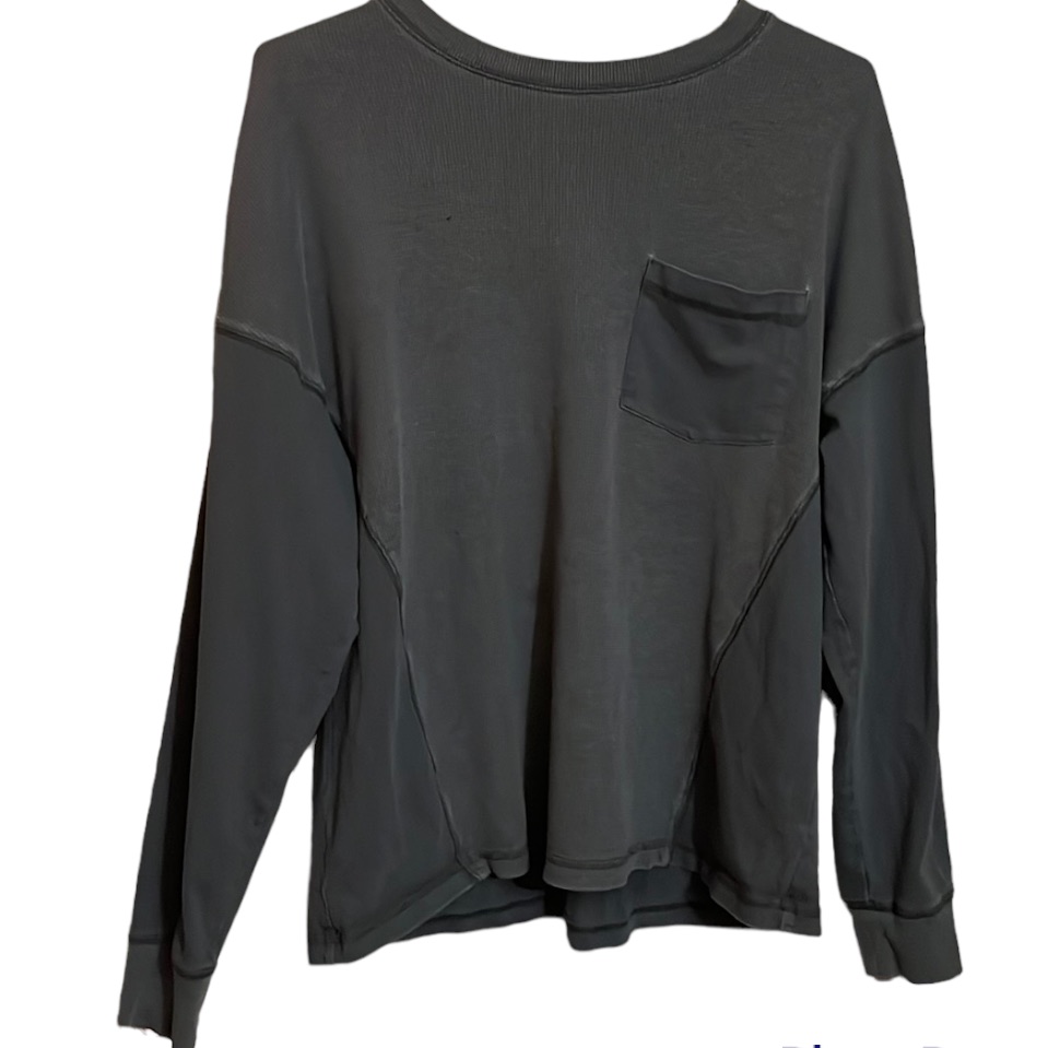 Wild Fable Women's Long Sleeve Round Neck Boxy Tunic T-Shirt Thermal Pullover